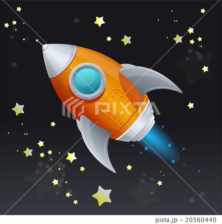 Comic cartoon rocket space ship 20560440