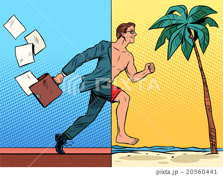 Businessman dreaming about the rest 20560441