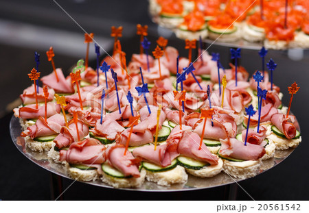 catering services background with snacks and food 20561542