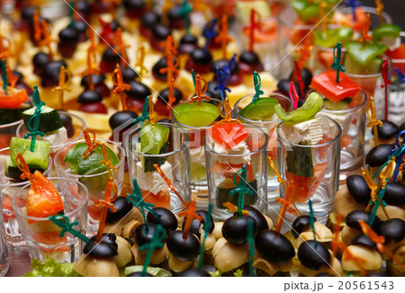 catering services background with snacks and food 20561543