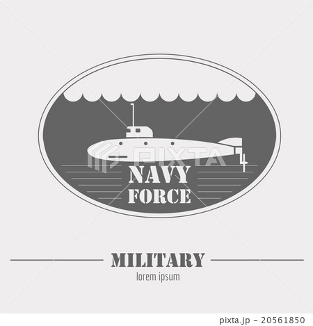 Military logo. Navy  force, submarine 20561850
