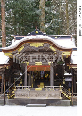 信州　諏訪　諏訪大社　諏訪神社の総本山　上社本宮拝殿　縦　国重要文化財 20564031