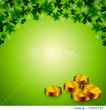 Saint Patrick background with coins 20565592