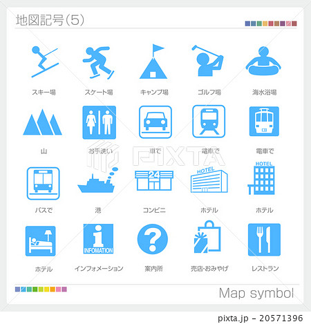 地図記号 アイコンのイラスト素材