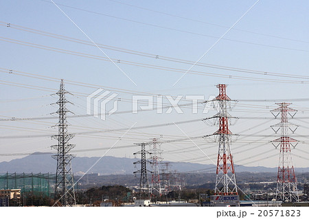 【青空と電気鉄塔(中部電力)】 【青空と電気鉄塔(中部電力)】 20571823
