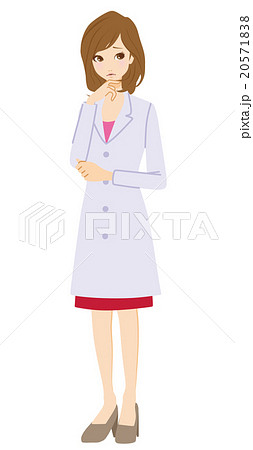 白衣　女性　悩む 20571838