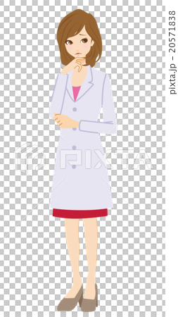 白衣　女性　悩む 20571838