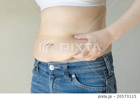 女性のぽっちゃりおなか 20573115