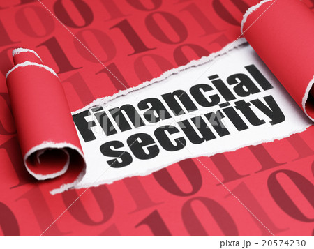 Privacy concept: black text Financial Security 20574230