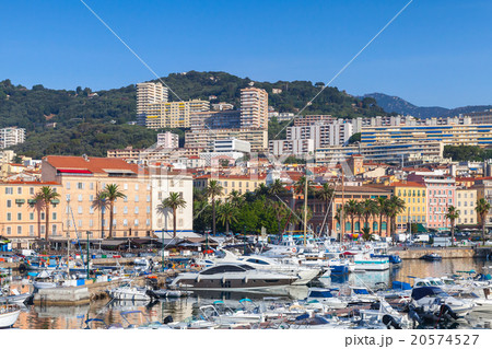 Moored yachts, pleasure boats in port of Ajaccio 20574527