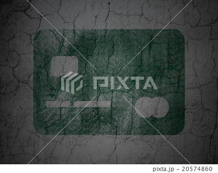 Finance concept: Credit Card on grunge wall 20574860