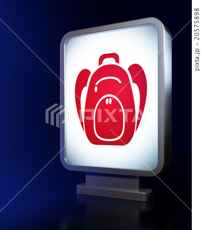Learning concept: Backpack on billboard background 20575898