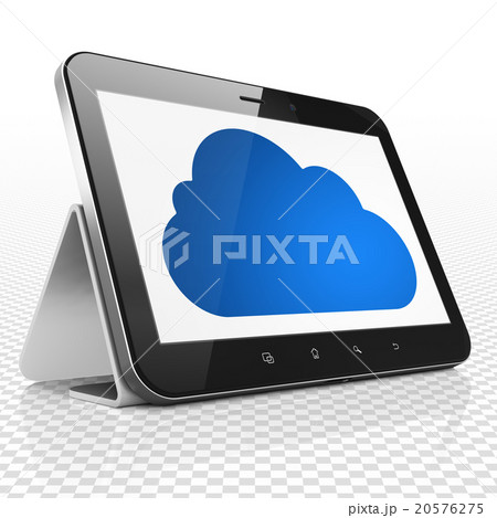 Cloud computing concept: Tablet Computer with Cloud computing concept: Tablet Computer with 20576275