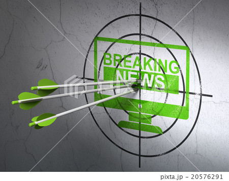 News concept: arrows in Breaking News On Screen 20576291