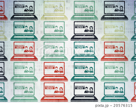 News concept: Breaking News On Laptop icons on News concept: Breaking News On Laptop icons on 20576315