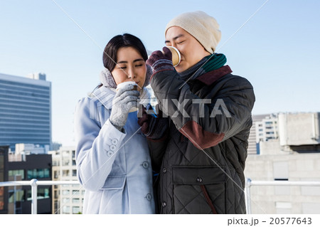 Couple having coffee Couple having coffee 20577643