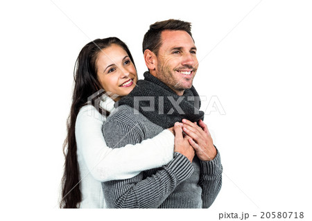 Smiling couple hugging Smiling couple hugging 20580718