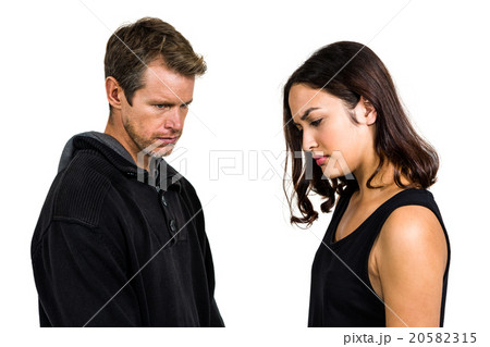 Irritated couple not talking after argument Irritated couple not talking after argument 20582315
