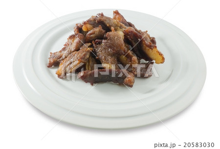 Deep Fried Beef Isolated on White Background Deep Fried Beef Isolated on White Background 20583030