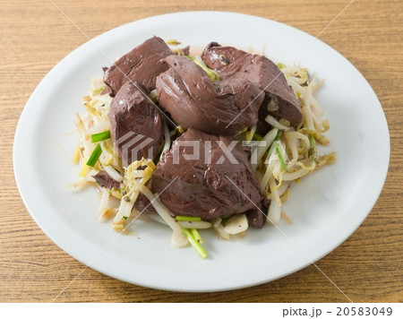 Stir Fried Bean Sprout with Congealed Pork Blood Stir Fried Bean Sprout with Congealed Pork Blood 20583049