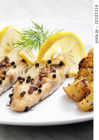 butterfish baked on pepper and anchovies butterfish baked on pepper and anchovies 20585318