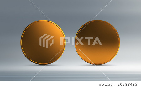 front and back gold coin with background 20588435