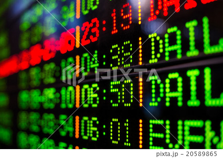 Information board with train schedule Information board with train schedule 20589865