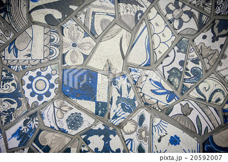 Mosaic of broken tiles wall in Istanbul Mosaic of broken tiles wall in Istanbul 20592007