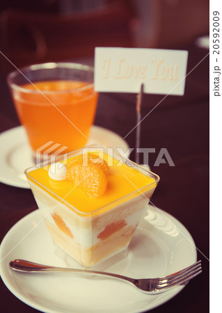 Orange cupcake with I LOVE YOU massage Orange cupcake with I LOVE YOU massage 20592009