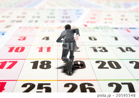 カレンダー,走るビジネスマン 20595548