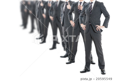 たくさん並んでいるビジネスマン,ビジネスイメージ たくさん並んでいるビジネスマン,ビジネスイメージ 20595549