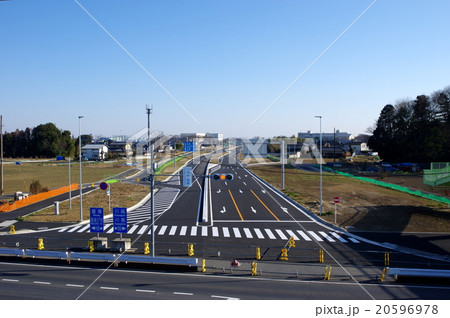 国道17号上尾道路建設中 16年2月 桶川市川田谷の写真素材