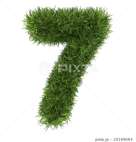 numbers of green grass concept. isolated on white. numbers of green grass concept. isolated on white. 20599064