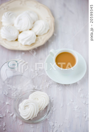 White apple marshmallows, zephyr for valentine day 20599345