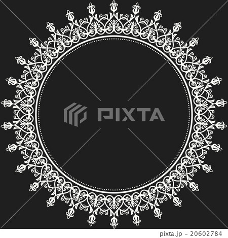 Floral Modern Vector Round Frame 20602784