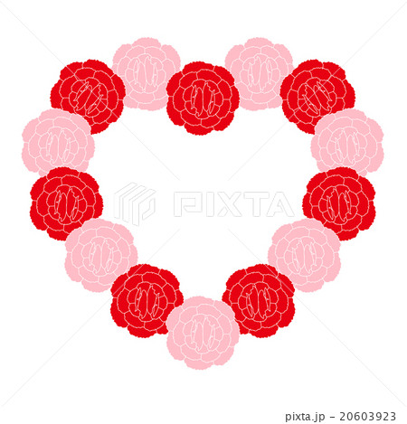 イラスト　カーネーション　ハート 20603923