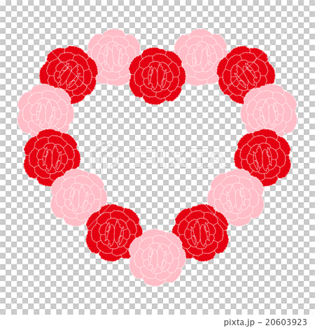 イラスト　カーネーション　ハート 20603923