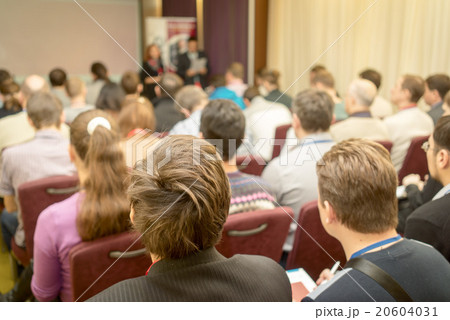 People at the conference hall. Rear view 20604031