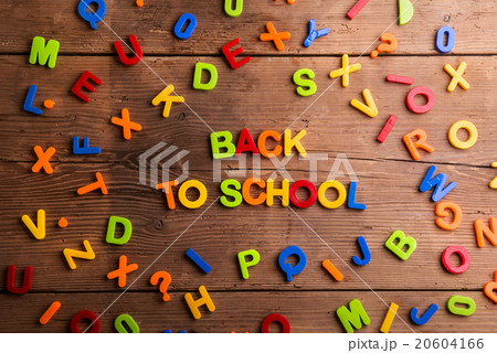 Colorful plastic letters, numbers, back to school Colorful plastic letters, numbers, back to school 20604166