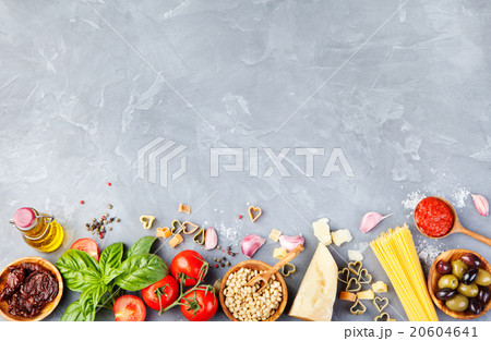 Italian food background Copy space Top view Italian food background Copy space Top view 20604641