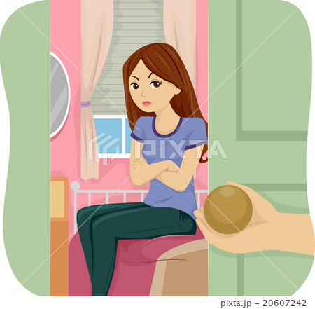 Teen Girl Grounded Angry Pouting 20607242