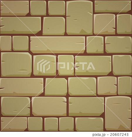Stone Block Wall - Yellow 20607243