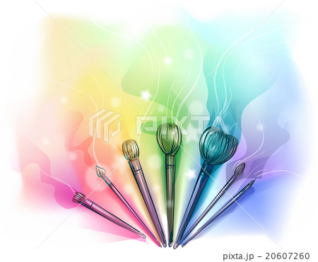 Colorful Makeup Brushes 20607260