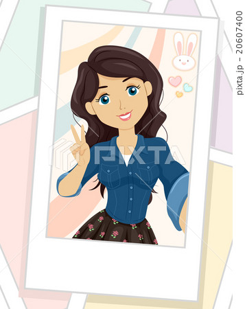 Teen Girl Printed Selfie Pose Teen Girl Printed Selfie Pose 20607400
