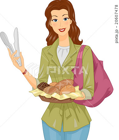 Girl Bread Basket Girl Bread Basket 20607478