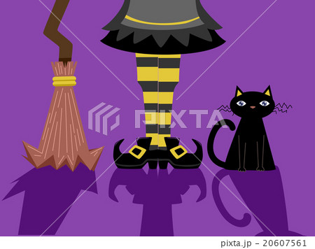 Witch Feet Broom Cat Shadows 20607561