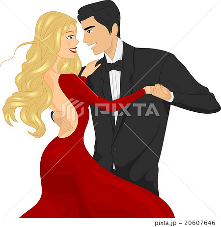 Couple Ballroom Dancing Locking Eyes Couple Ballroom Dancing Locking Eyes 20607646