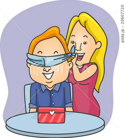 Couple Valentine Gift Surprise Blindfold Man 20607720