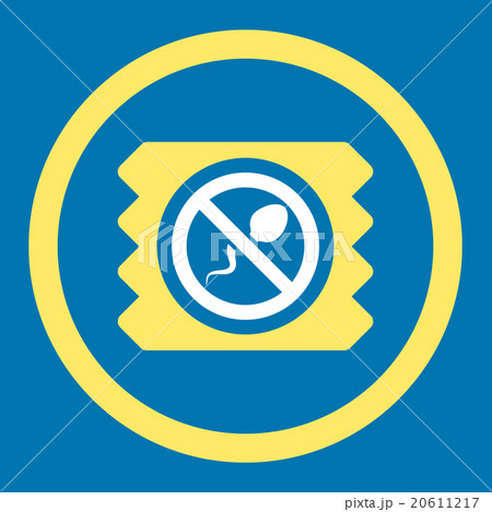 Spermicide Condom Rounded Vector Icon Spermicide Condom Rounded Vector Icon 20611217