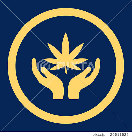 Cannabis Care Rounded Vector Icon 20611622